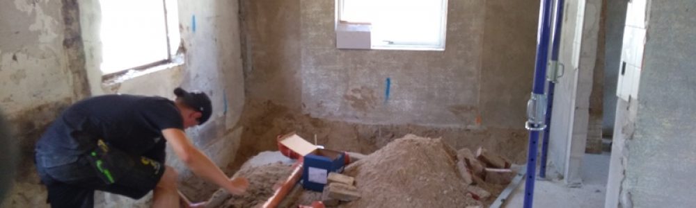 DIY renovering af hus nyt bad gulvvarme